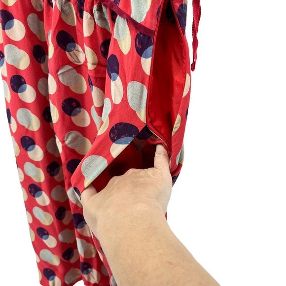 Anthropologie | Red Polka Dot Midi Dress - Picture 5 of 12